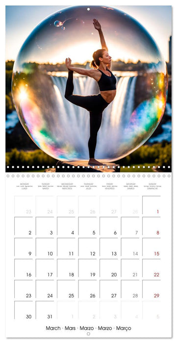 Soap bubble yoga dreams - AI Yoga journeys (CALVENDO Monthly Calendar 2026)
