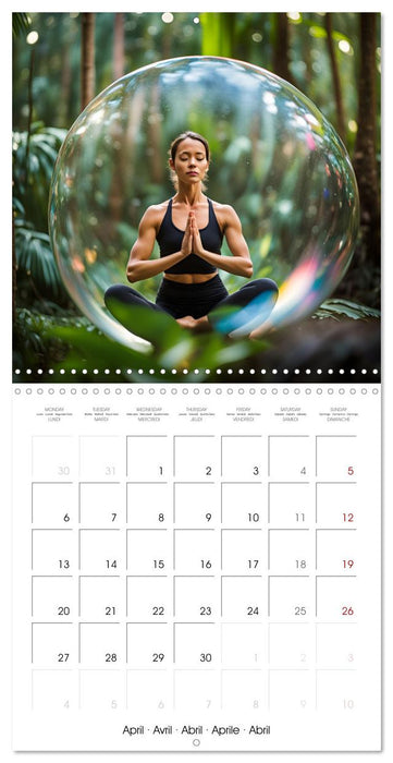 Soap bubble yoga dreams - AI Yoga journeys (CALVENDO Monthly Calendar 2026)