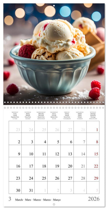Sugar-sweet AI ice cream (CALVENDO Monthly Calendar 2026)