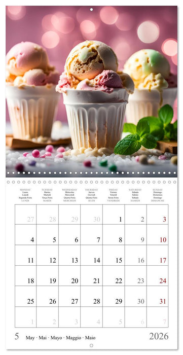 Sugar-sweet AI ice cream (CALVENDO Monthly Calendar 2026)