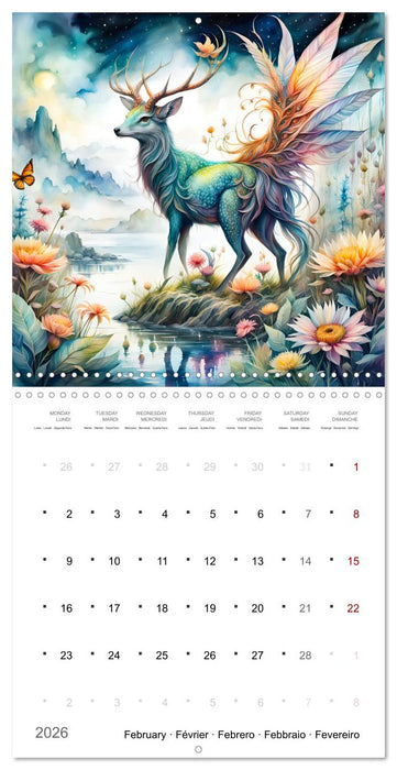 Créatures enchantées (CALVENDO Calendrier mensuel 2026)