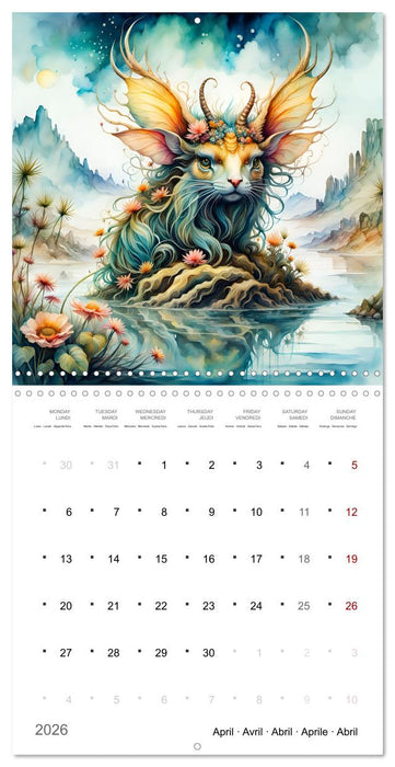 Créatures enchantées (CALVENDO Calendrier mensuel 2026)