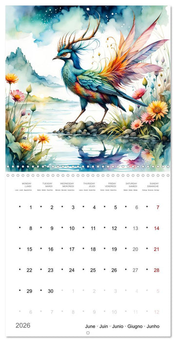Créatures enchantées (CALVENDO Calendrier mensuel 2026)