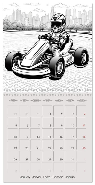 Give these engines some colour (CALVENDO Monthly Calendar 2026)