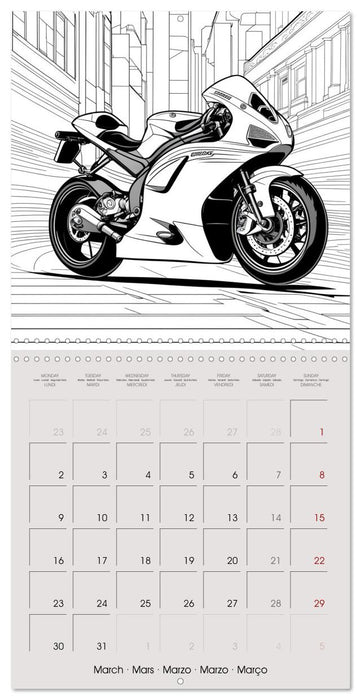Give these engines some colour (CALVENDO Monthly Calendar 2026)