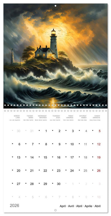 Phares romantiques (CALVENDO Calendrier mensuel 2026)