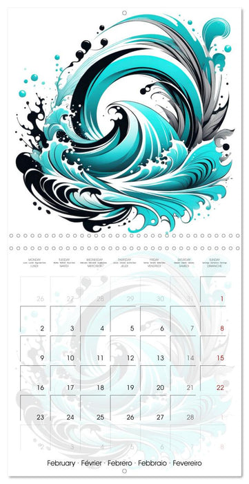 Essence de l'abstraction (CALVENDO Calendrier mensuel 2026)