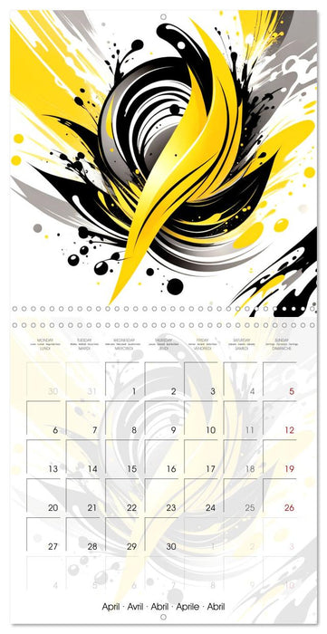 Essence de l'abstraction (CALVENDO Calendrier mensuel 2026)