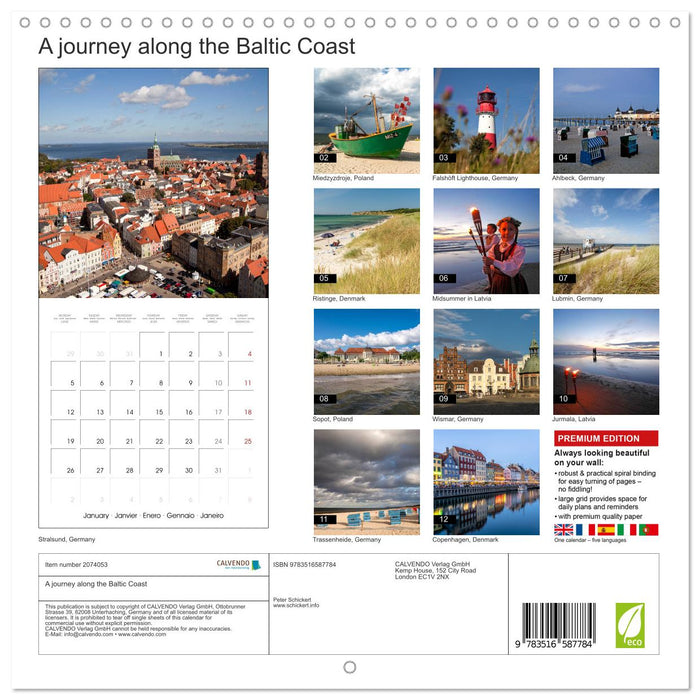 A journey along the Baltic Coast (CALVENDO Monthly Calendar 2026)