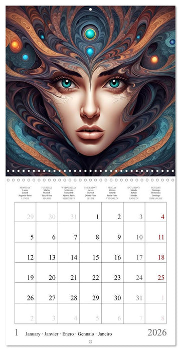 Cosmic sorceresses (CALVENDO Monthly Calendar 2026)