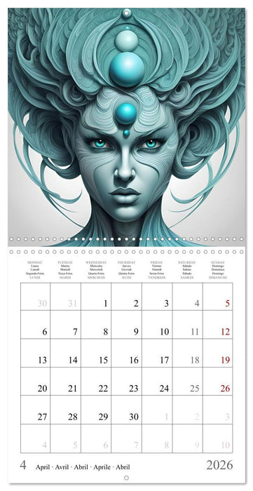 Cosmic sorceresses (CALVENDO Monthly Calendar 2026)