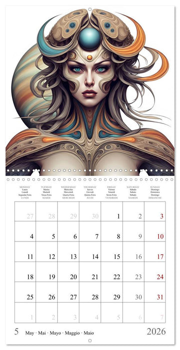 Cosmic sorceresses (CALVENDO Monthly Calendar 2026)