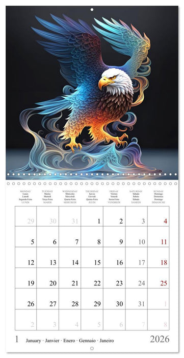 Rainbow Creatures (CALVENDO Monthly Calendar 2026)