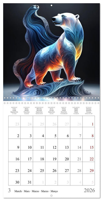 Rainbow Creatures (CALVENDO Monthly Calendar 2026)