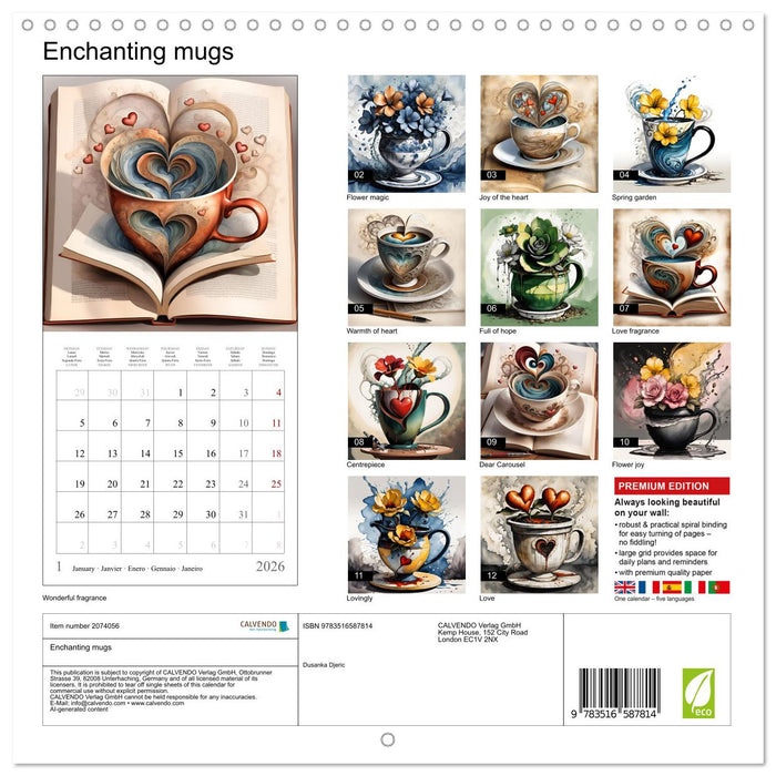 Enchanting mugs (CALVENDO Monthly Calendar 2026)