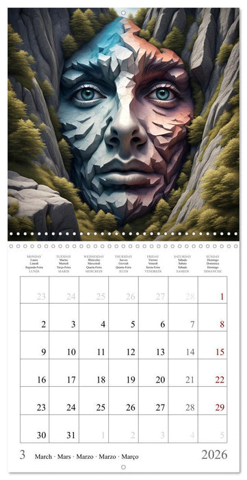 Les âmes de la montagne (CALVENDO Calendrier mensuel 2026)