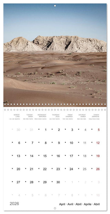 Un an dans le désert (CALVENDO Calendrier mensuel 2026)