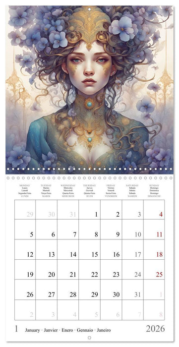 Beautés florales (CALVENDO Calendrier mensuel 2026)