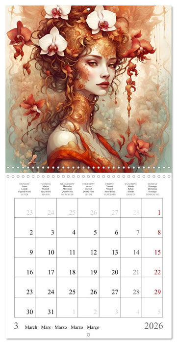 Beautés florales (CALVENDO Calendrier mensuel 2026)