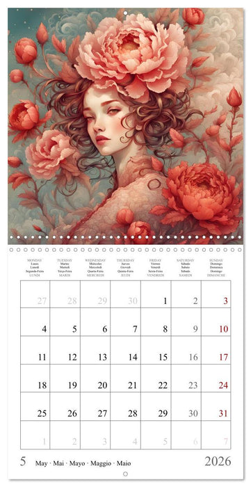 Beautés florales (CALVENDO Calendrier mensuel 2026)