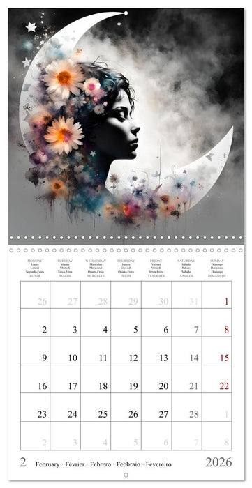 Silhouettes mystérieuses (CALVENDO Calendrier mensuel 2026)