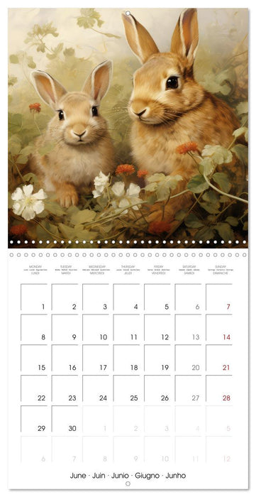 Des amours de lapins (CALVENDO Calendrier mensuel 2026)