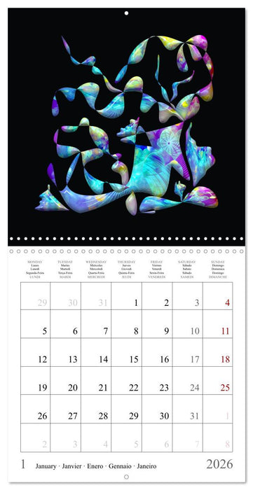 Une harmonie colorée (CALVENDO Calendrier mensuel 2026)