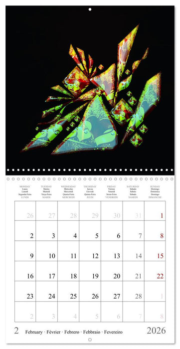 Une harmonie colorée (CALVENDO Calendrier mensuel 2026)