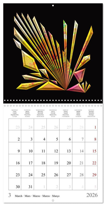 Une harmonie colorée (CALVENDO Calendrier mensuel 2026)