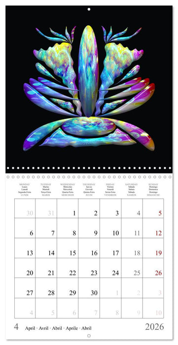 Une harmonie colorée (CALVENDO Calendrier mensuel 2026)