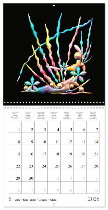 Une harmonie colorée (CALVENDO Calendrier mensuel 2026)