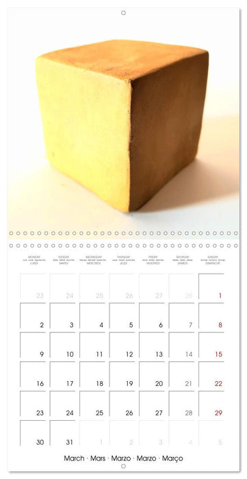 The Platonic Bodies modelled in clay (CALVENDO Monthly Calendar 2026)