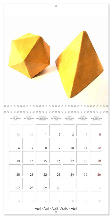 The Platonic Bodies modelled in clay (CALVENDO Monthly Calendar 2026)