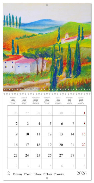 The colours of Tuscany in Italy (CALVENDO Monthly Calendar 2026)