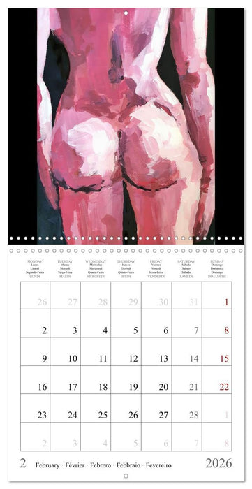 Colourful nude painting (CALVENDO Monthly Calendar 2026)