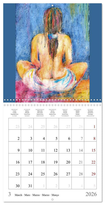Colourful nude painting (CALVENDO Monthly Calendar 2026)