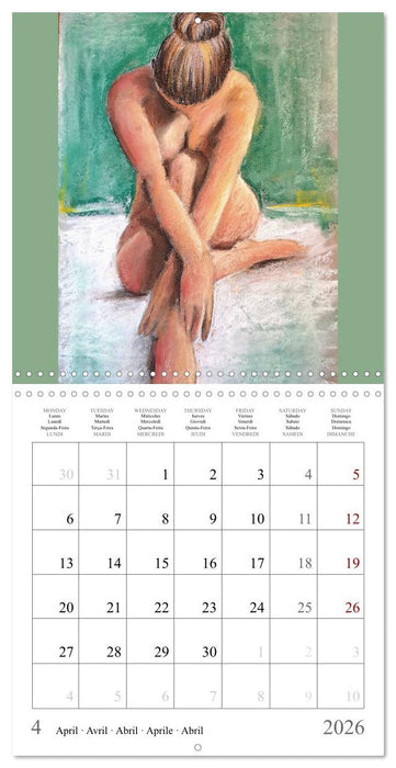Colourful nude painting (CALVENDO Monthly Calendar 2026)