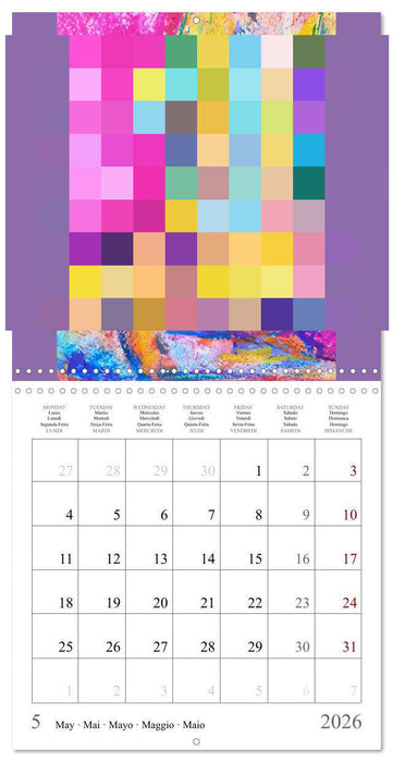 Colourful nude painting (CALVENDO Monthly Calendar 2026)