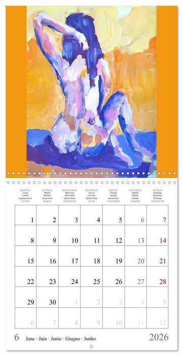Colourful nude painting (CALVENDO Monthly Calendar 2026)