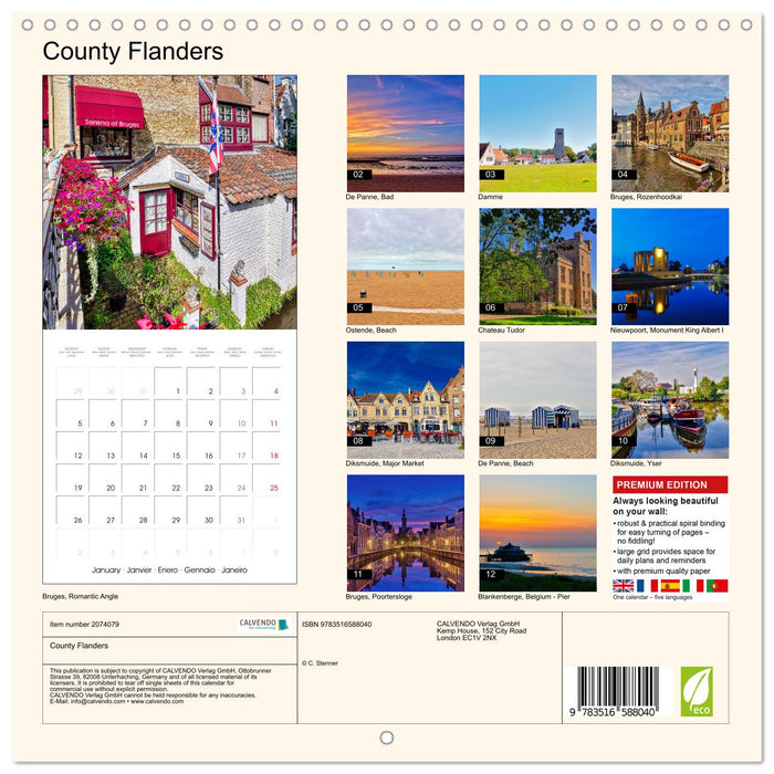 County Flanders (CALVENDO Monthly Calendar 2026)