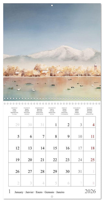 Painted landscapes dressed in seasonal colours (CALVENDO Monthly Calendar 2026)