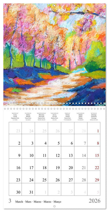 Painted landscapes dressed in seasonal colours (CALVENDO Monthly Calendar 2026)