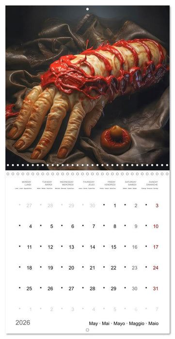 Creepy AI Cuisine (CALVENDO Monthly Calendar 2026)