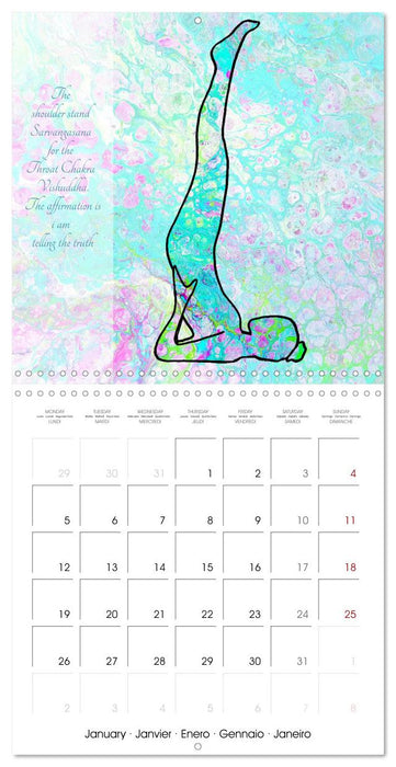 Powerful Chakras Yoga (CALVENDO Monthly Calendar 2026)