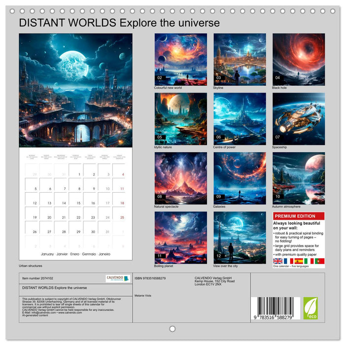 DISTANT WORLDS Explore the universe (CALVENDO Monthly Calendar 2026)
