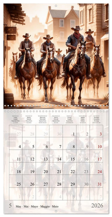 Western Cowboys (CALVENDO Monthly Calendar 2026)