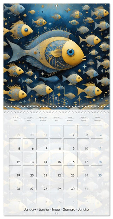 Les aventures des poissons d'acier (CALVENDO Calendrier mensuel 2026)