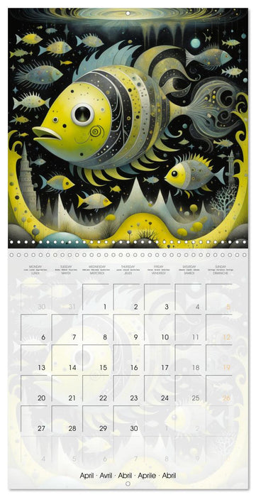 Les aventures des poissons d'acier (CALVENDO Calendrier mensuel 2026)