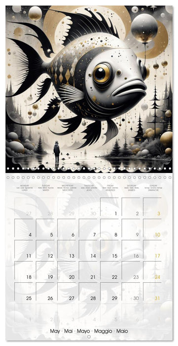 Les aventures des poissons d'acier (CALVENDO Calendrier mensuel 2026)