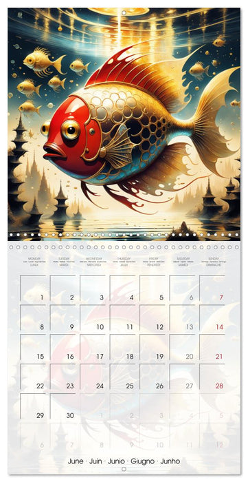 Les aventures des poissons d'acier (CALVENDO Calendrier mensuel 2026)